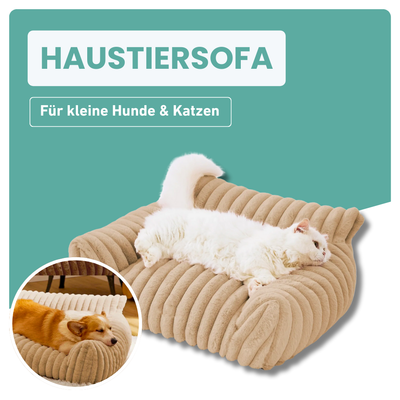 Kuscheliges Haustiersofa in Cord-Optik - Stilvoller Komfort für kleine Fellnasen