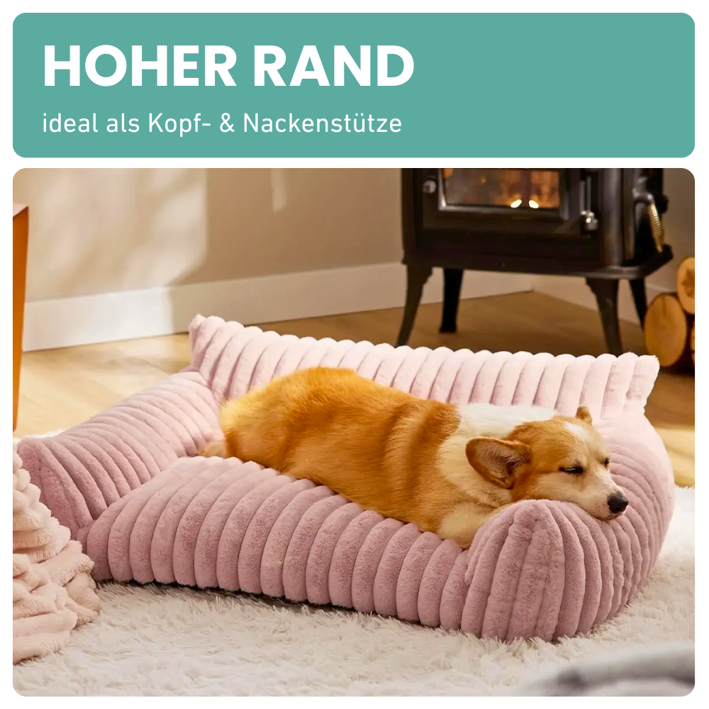 Kuscheliges Haustiersofa in Cord-Optik - Stilvoller Komfort für kleine Fellnasen