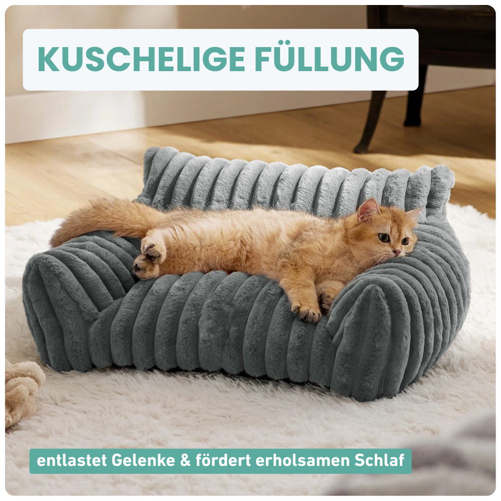 Kuscheliges Haustiersofa in Cord-Optik - Stilvoller Komfort für kleine Fellnasen