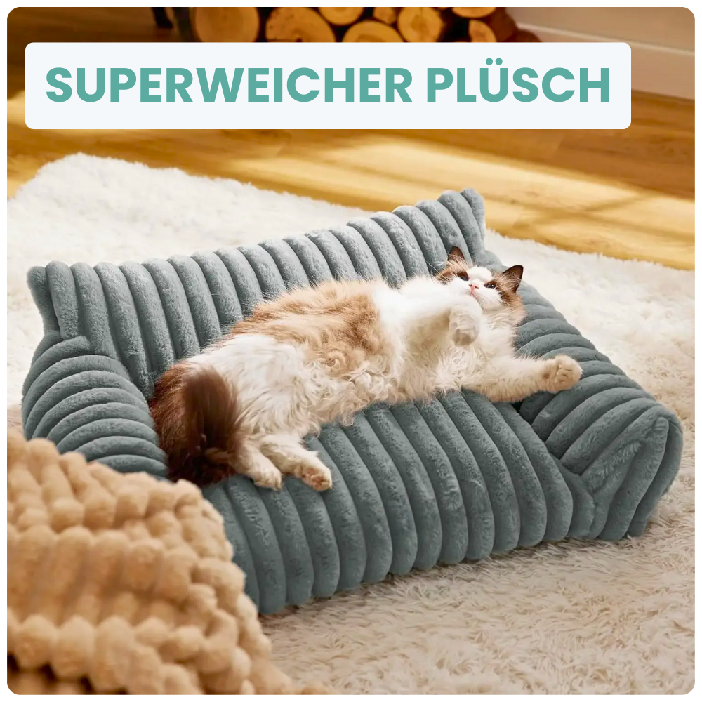 Kuscheliges Haustiersofa in Cord-Optik - Stilvoller Komfort für kleine Fellnasen