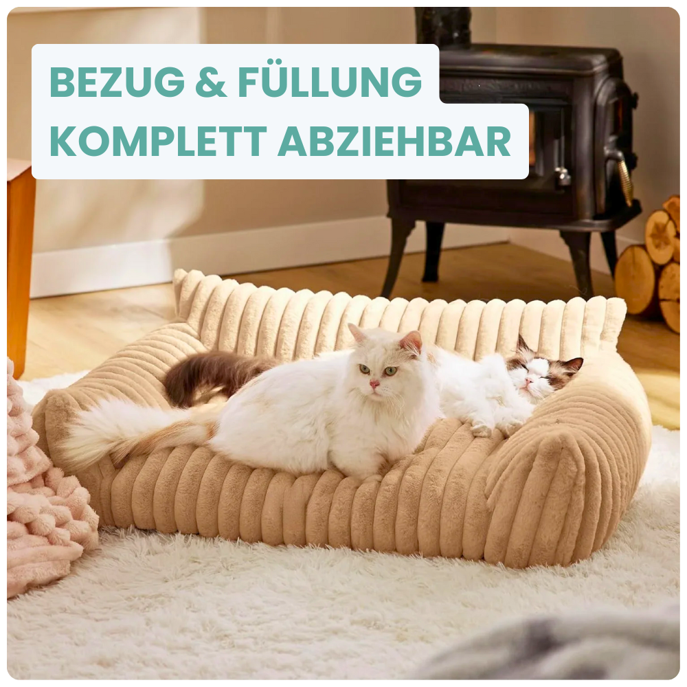 Kuscheliges Haustiersofa in Cord-Optik - Stilvoller Komfort für kleine Fellnasen