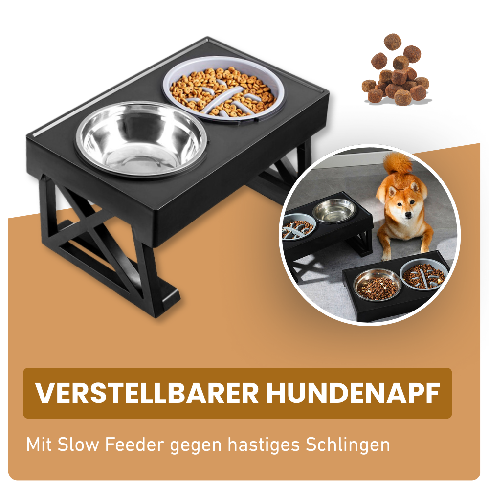 Verstellbares Futternapfgestell – Für gesunde Haltung & entspanntes Fressen