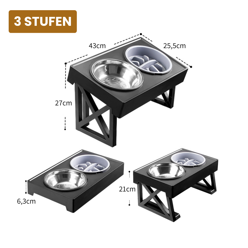 Verstellbares Futternapfgestell – Für gesunde Haltung & entspanntes Fressen