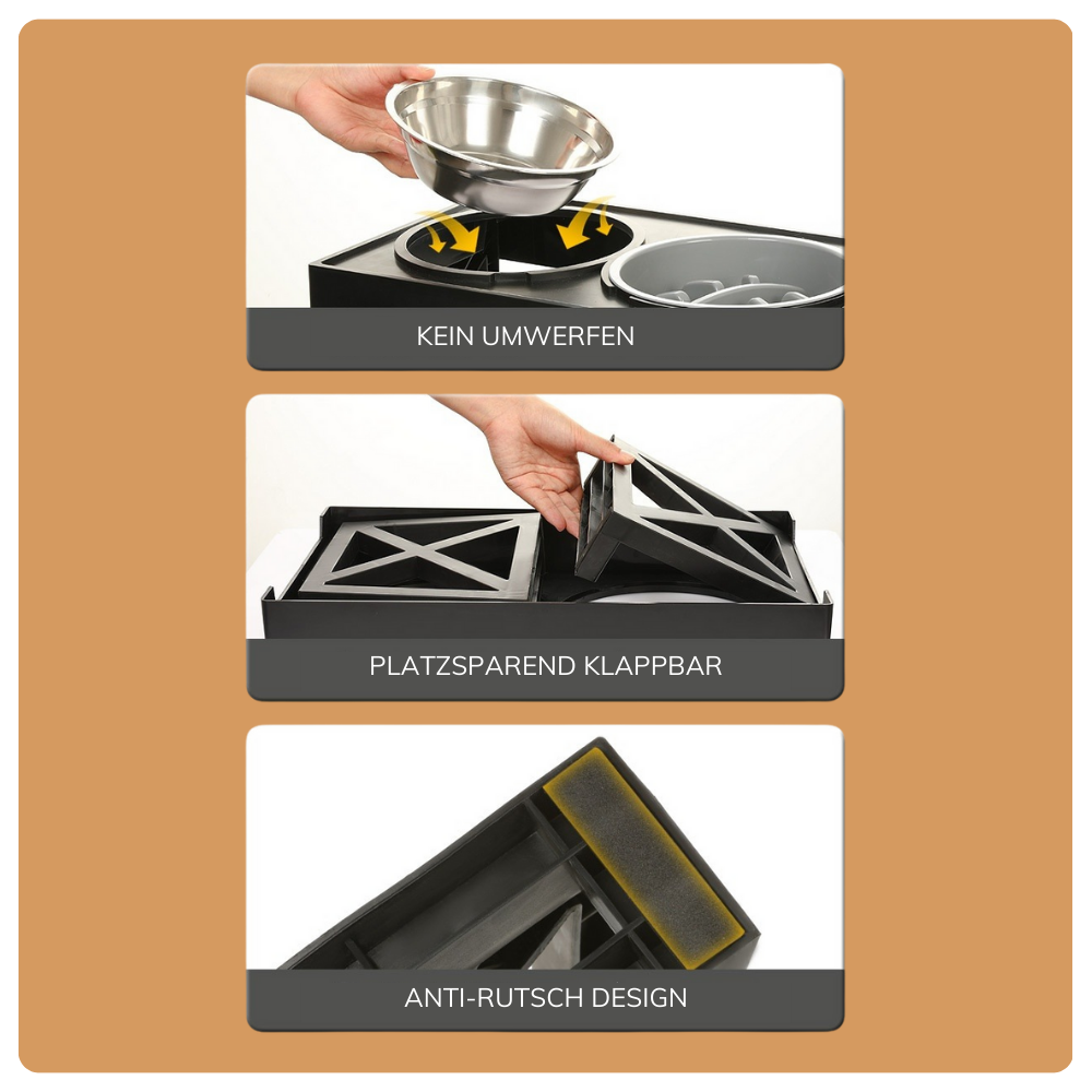 Verstellbares Futternapfgestell – Für gesunde Haltung & entspanntes Fressen