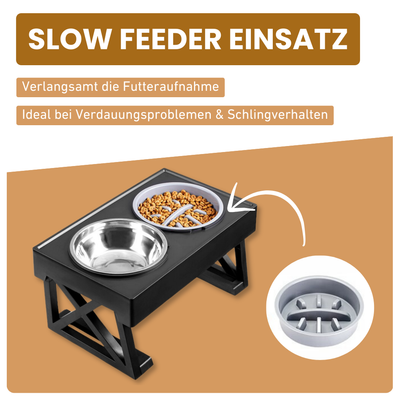 Verstellbares Futternapfgestell – Für gesunde Haltung & entspanntes Fressen