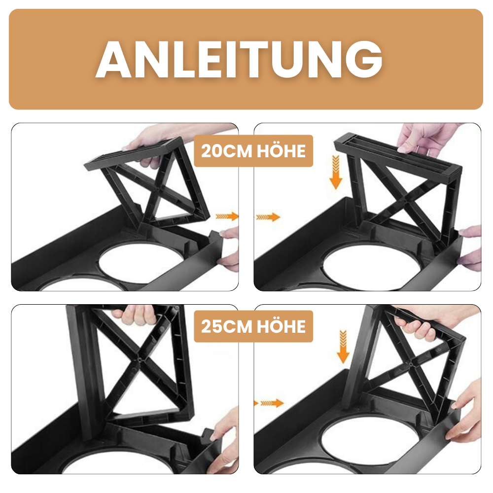 Verstellbares Futternapfgestell – Für gesunde Haltung & entspanntes Fressen