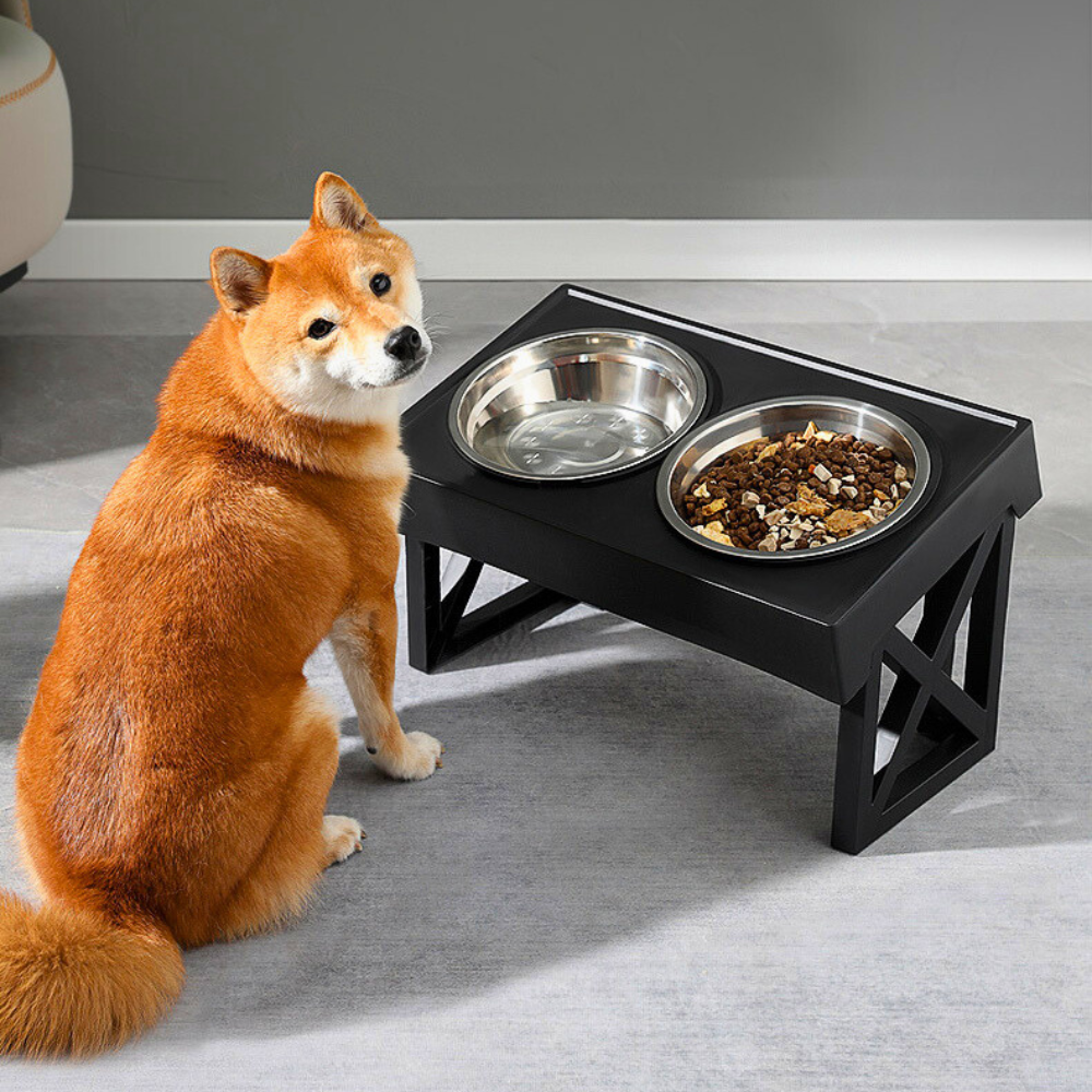 Verstellbares Futternapfgestell – Für gesunde Haltung & entspanntes Fressen