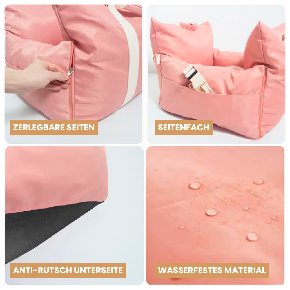 2-in-1 Tragetasche & Autositz für Hunde & Katzen – Sicher, bequem und immer dabei