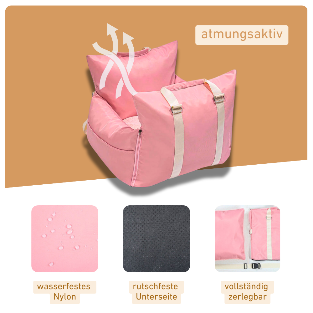 2-in-1 Tragetasche & Autositz für Hunde & Katzen – Sicher, bequem und immer dabei