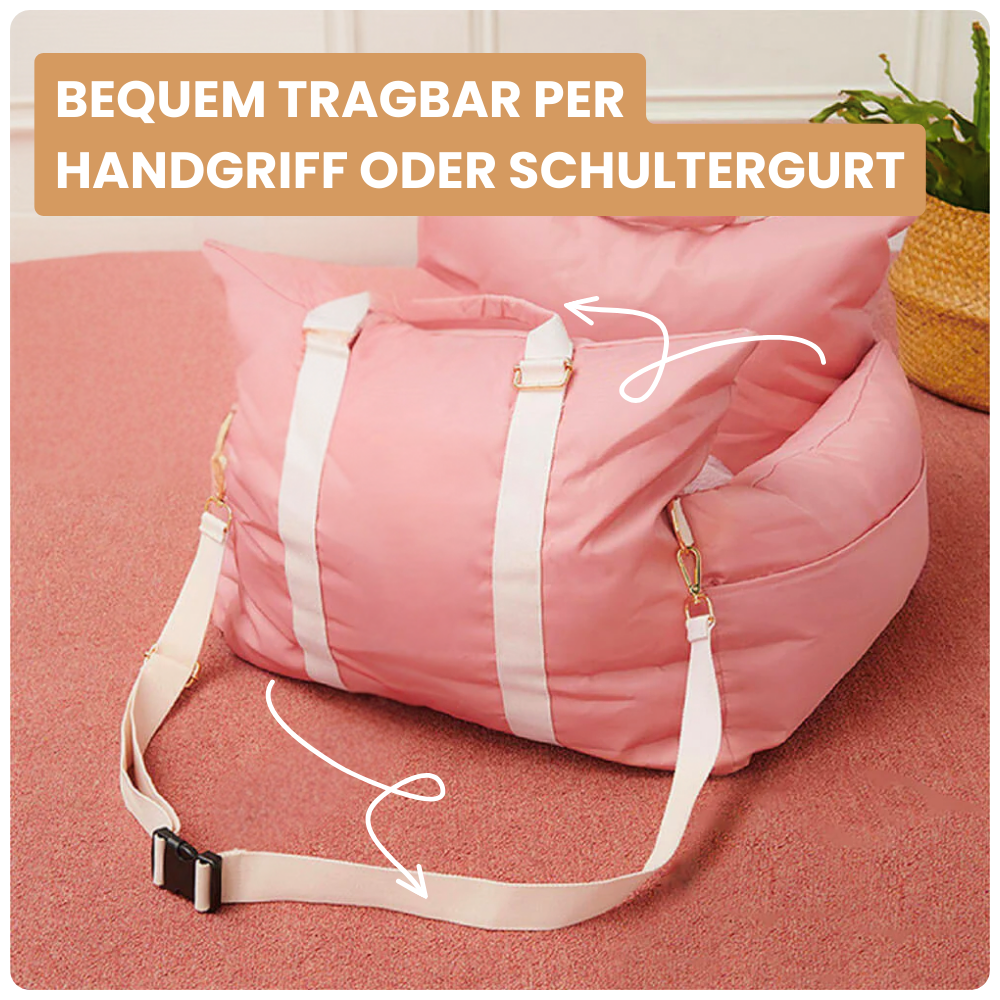 2-in-1 Tragetasche & Autositz für Hunde & Katzen – Sicher, bequem und immer dabei